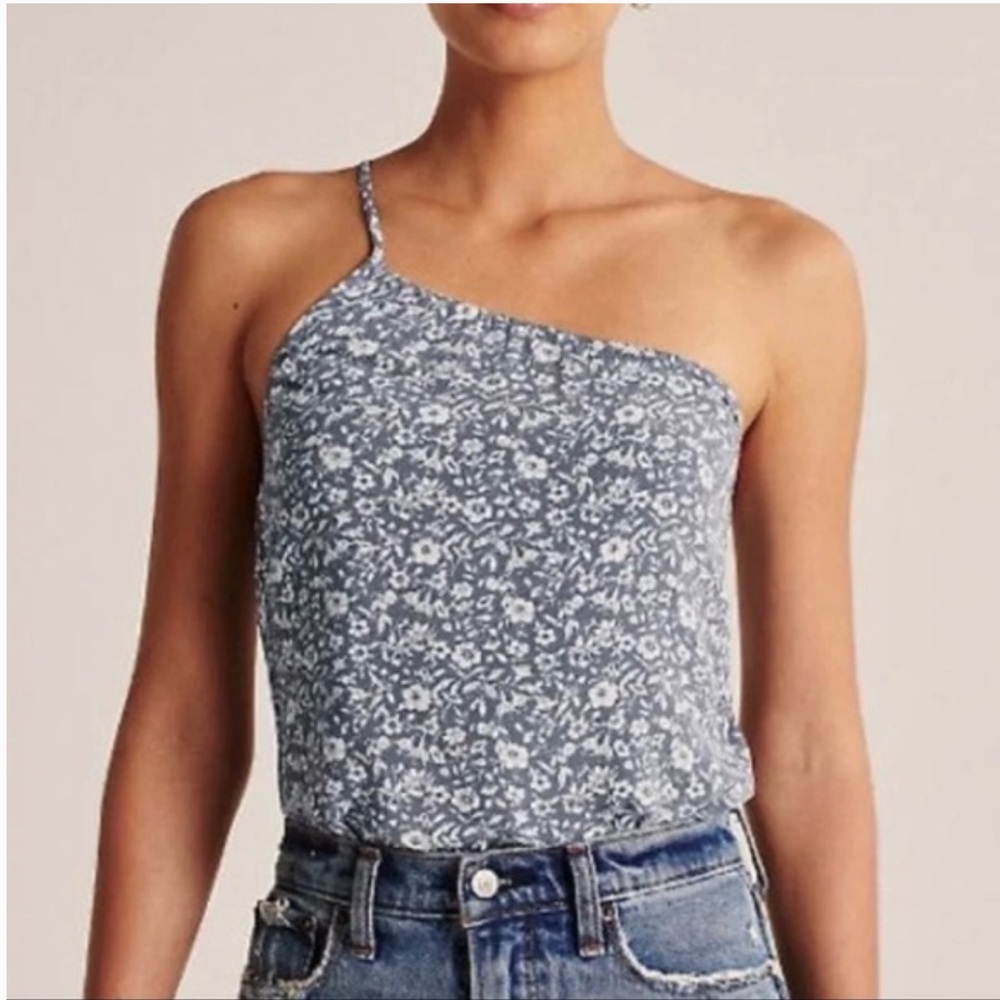 Abercrombie & Fitch One Shoulder Floral Bodysuit